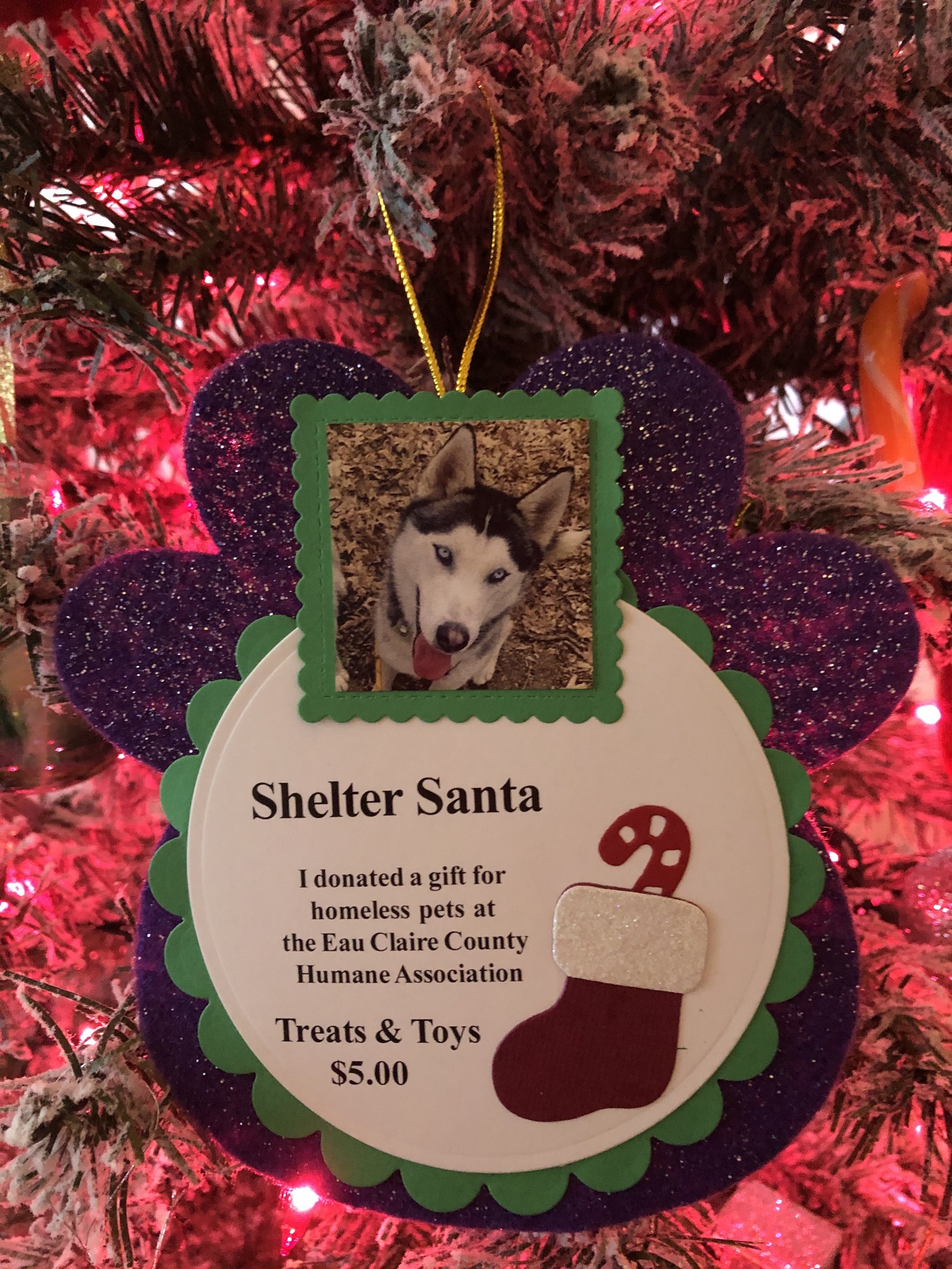 Santa Paws - $5 Ornament